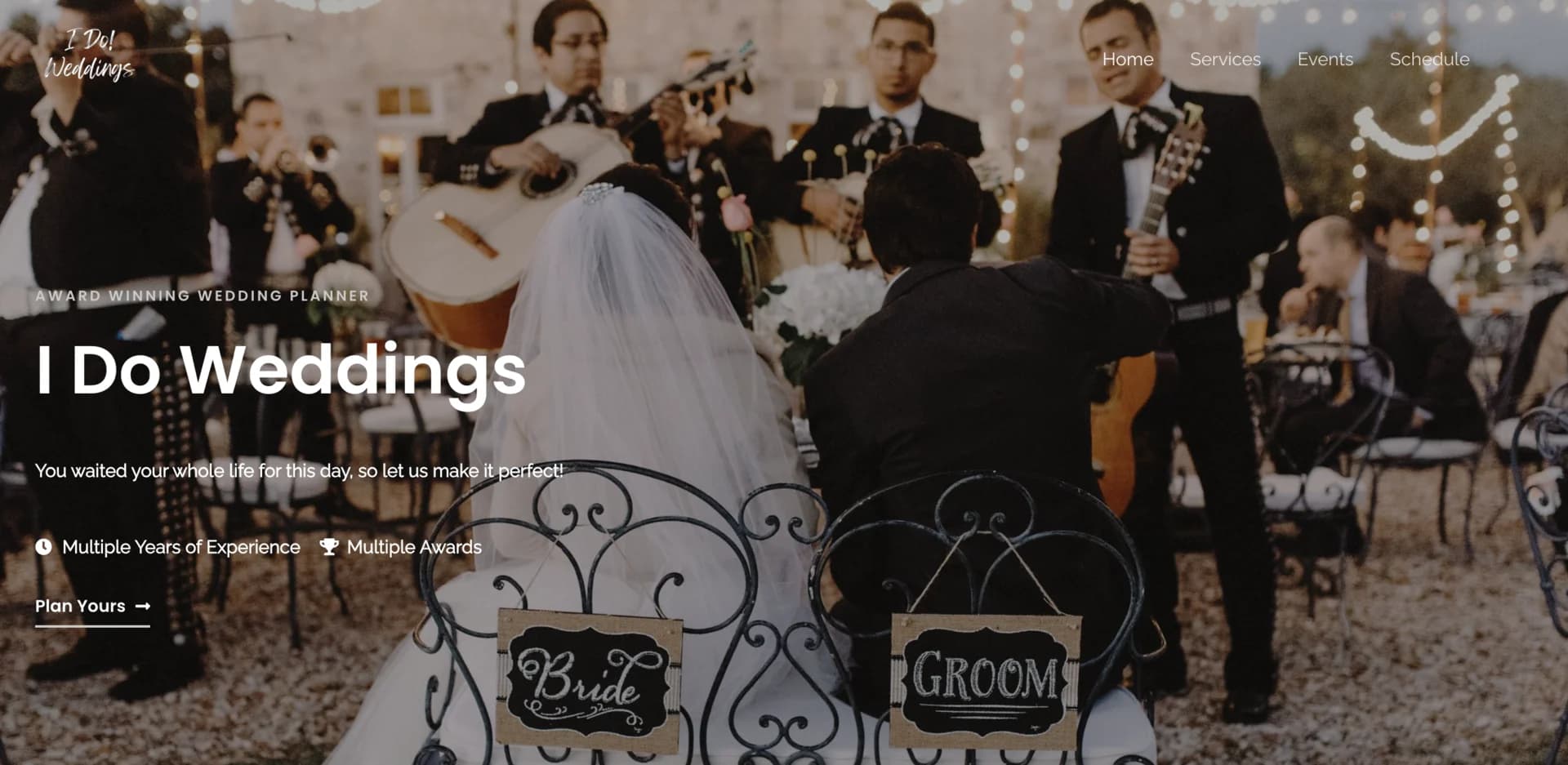 I Do Weddings Texas website preview